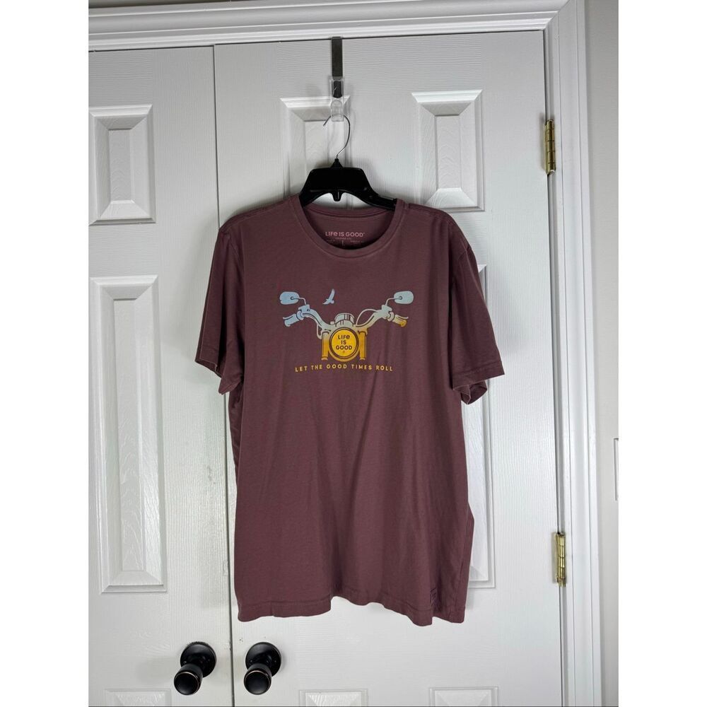 Life is Good Mens Crusher Tee Motorcycle Shirt Size Large